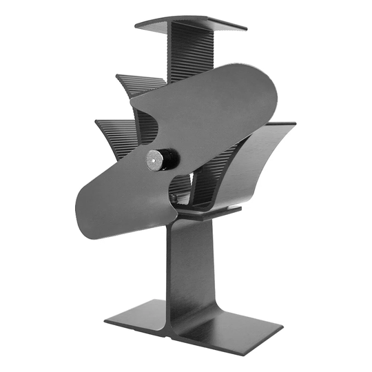 2 Blades Heat Powered Stove Fan Warm Air Circulating Eco Friendly For Wood / Log Burner / Fireplace
