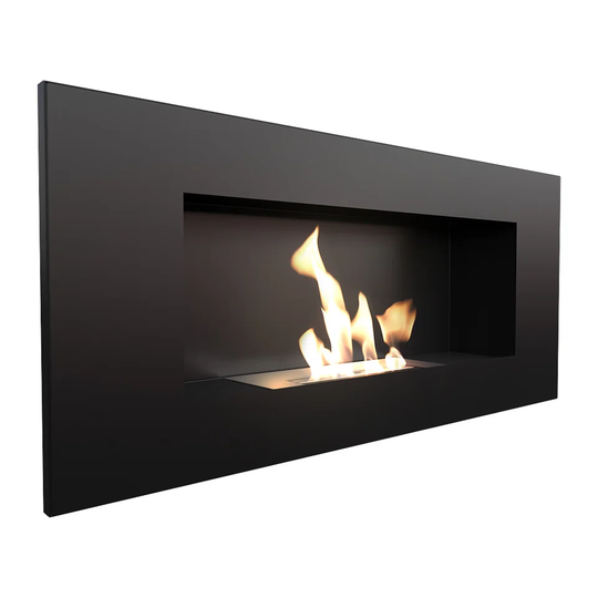 Wall-Mounted Ethanol Fireplace Delta2 Black