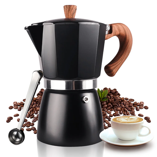 6 Cups Moka Express Coffee Maker Pot With Scoop (Blue)