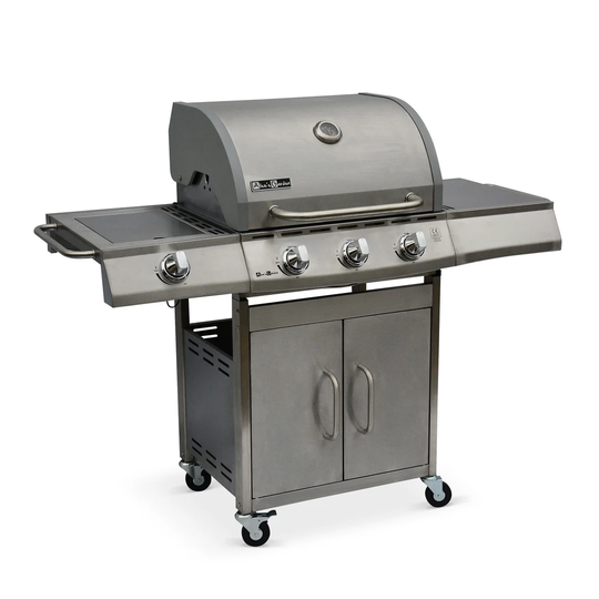 Alexcia American 4-Burner Propane Gas BBQ with Cabinet