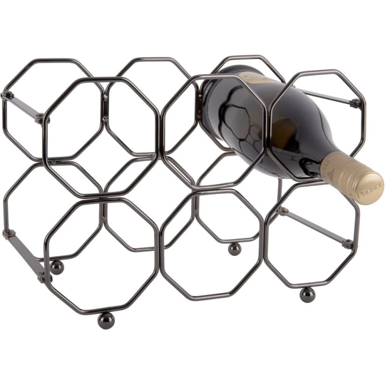 Honey Metal Bottle Rack Smoked Gray