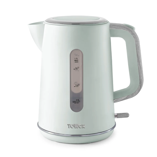 Tower T10037GRN Scandi Kettle with Rapid Boil and Boil Dry Protection, 1.7 Litre, 3 kW