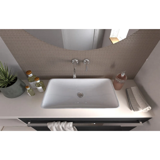 Jacquanna Corian Solid Surface Rectangular Bathroom Sink
