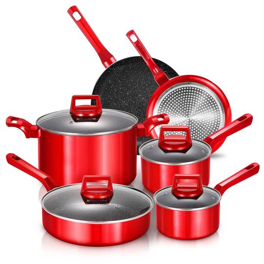 Belfry Kitchen Vermehr 6 Pieces Aluminum Non Stick Cookware Set
