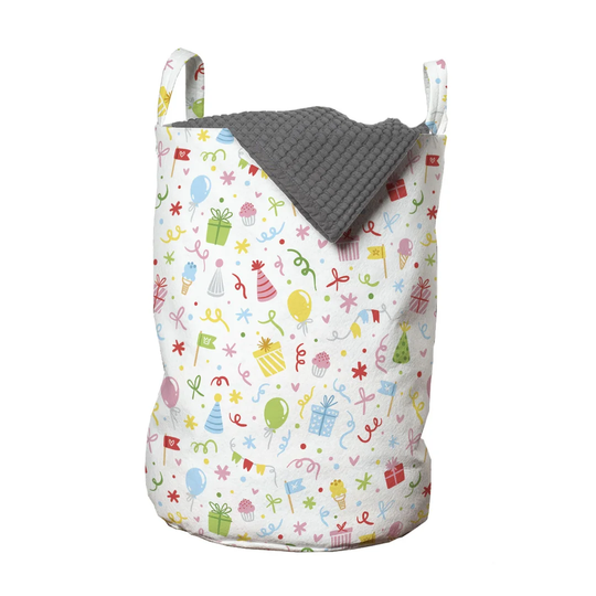 Balloons Gift Boxes Cupcakes Ice Cream Birthday Christmas Laundry Bag