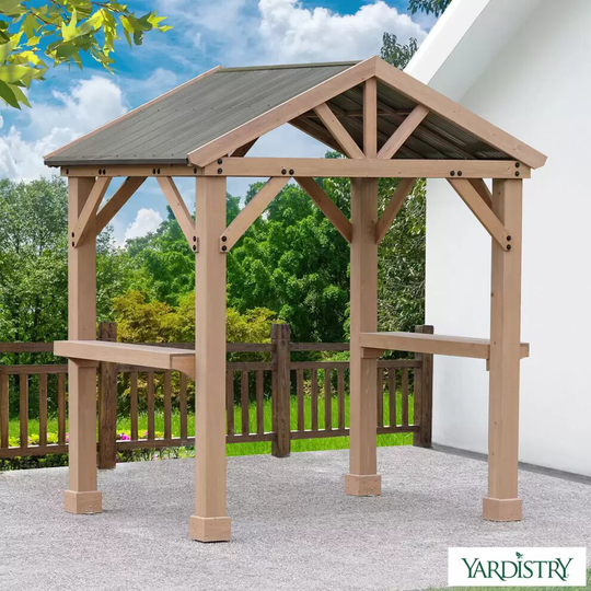 Yardistry Grilling Pavilion 8ft x 5ft 8" (2.45 x 1.74m) Cedar Backyard