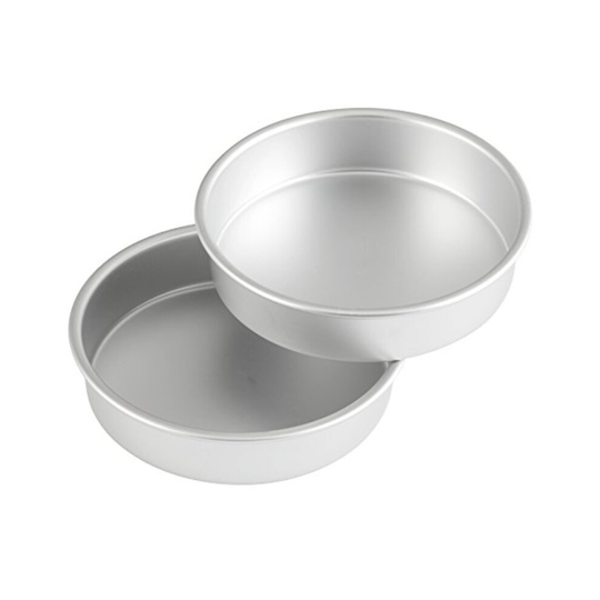 Wilton Aluminum Round Set, 8 x 2-Inch, 2-Pack Cake Pan Multipack, Assorted