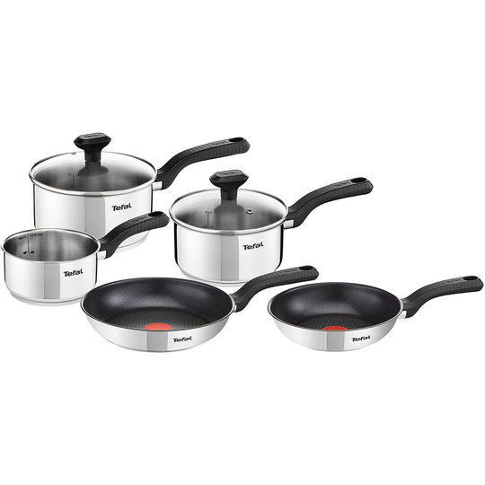 Tefal C972S544 5 Piece, Comfort Max, Stainless Steel, Pots and Pans