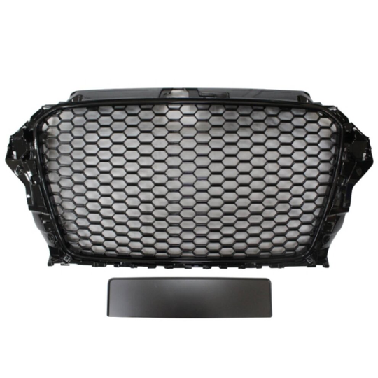 Audi A3 2012-2020 Main Grille Gloss Black W/O PDC With Emblem Holder RS Look