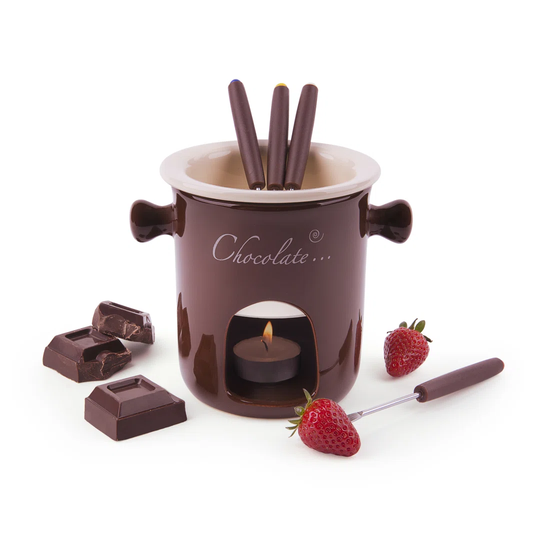 Chocolate 0.35 L Ceramic Fondue Set