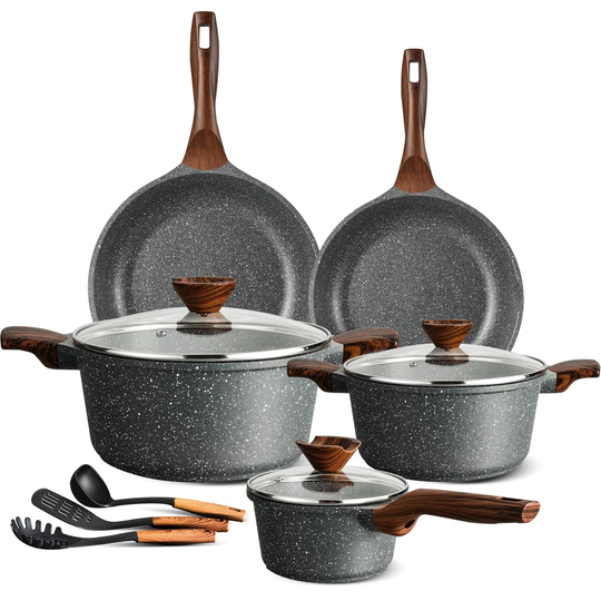 Pots And Pans Set Nonstick Induction Cookware Sets -11Pcs Induction Pots And Pans For Cooking Kitchen Cookware Sets,Frying Pans Nonstick Pots And Pans