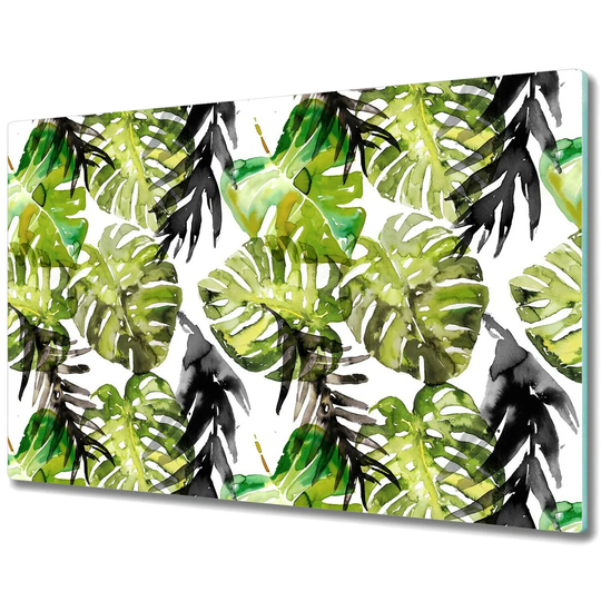 Auburntown Tempered Glass Palm Leaf Chopping Board