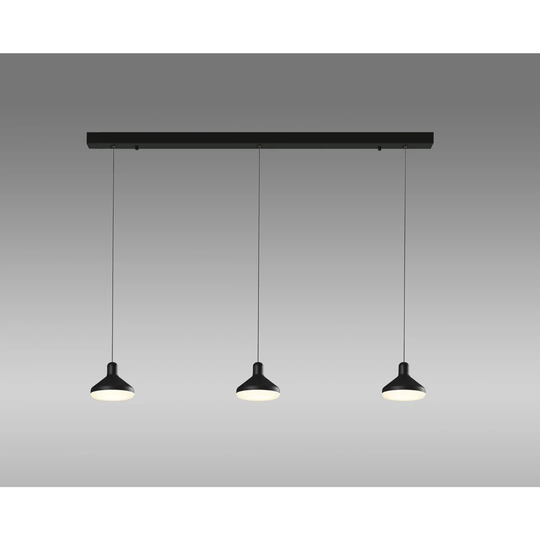 3-Light Kitchen Island Cone LED Pendant