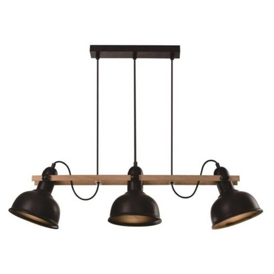 RENO PENDANT BLACK 3X40W E27 BLACK LAPMSHADE