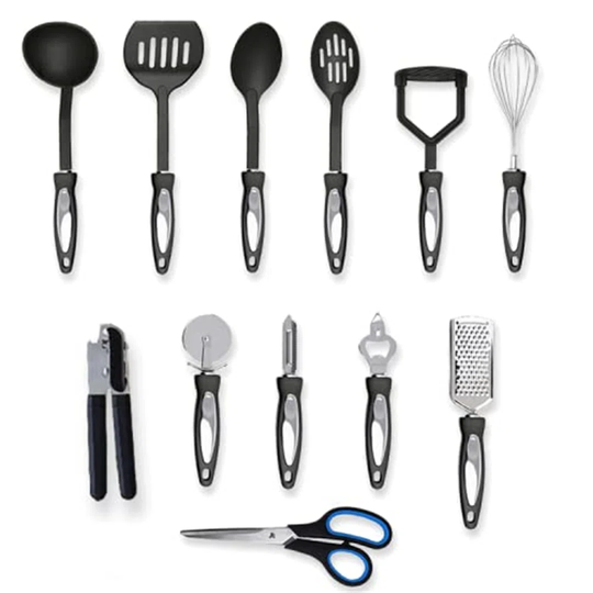 35+ Piece Kitchen Starter Kit For Home Movers, Students, Expats | Non-Stick Pan Set, Kitchen Tools, Cooking Utensil, Tableware, Baking Tray, Cookware,
