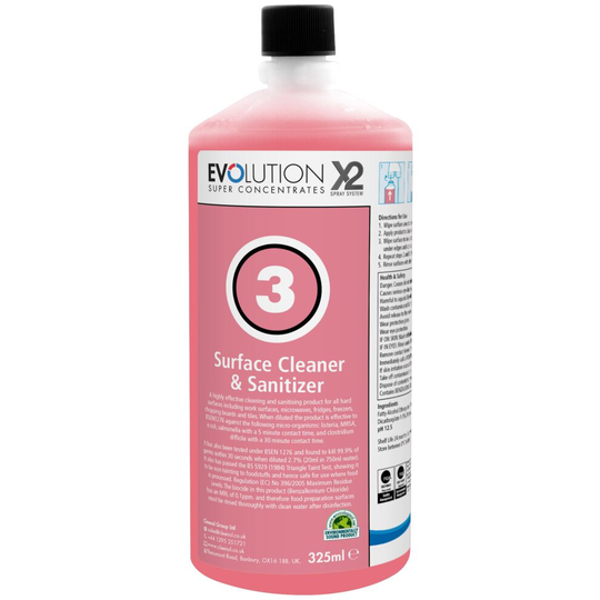 Cleenol Evolution X2 Surface Cleaner & Sanitizer - 4x325ml