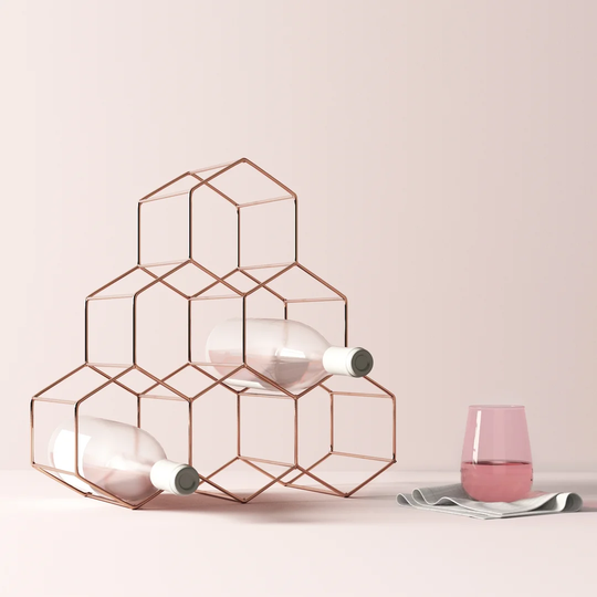 Callaghan 6 Bottle Tabletop/Countertop Wine Bottle Rack