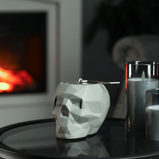 Aayesha Metal/Cement Bio-Ethanol Outdoor Tabletop Fireplace