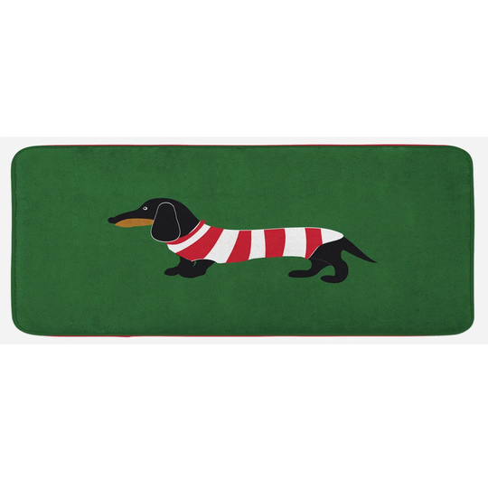 Giana Dachshund Canine Cartoon Dog Kitchen Mat