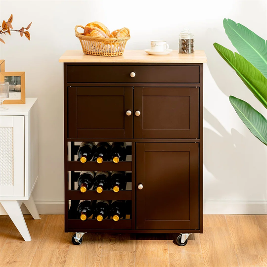 Santabarbara 67Cm Wide Rolling Kitchen Trolley