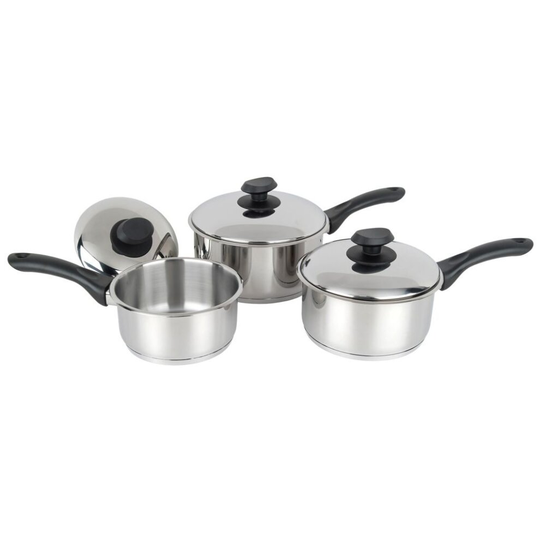 Pendeford Stainless Steel Collection Sauce Pan Set 3 Piece [SS213]