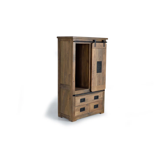 Verasha 90 Cm Wide 3 Drawer Mango Solid Wood Highboard