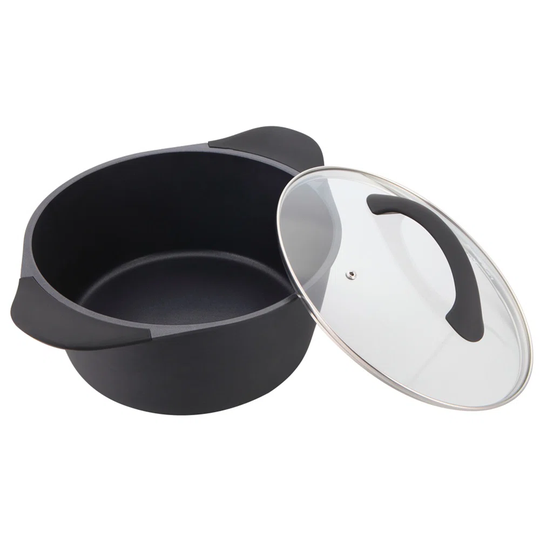 Casserole With Glass Lid 24 Cm Cooking Pot Non Stick Coating Pot