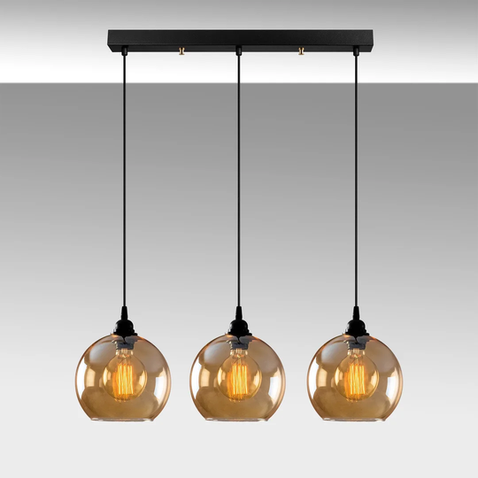 Alisa 3 - Light Kitchen Island Globe Pendant