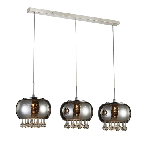 3-Light Kitchen Island Drum Pendant