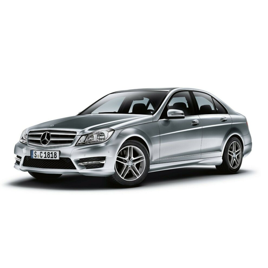 Silver Chrome AMG Style Front Radiator Grille to fit Mercedes C Class 2007 - 2014