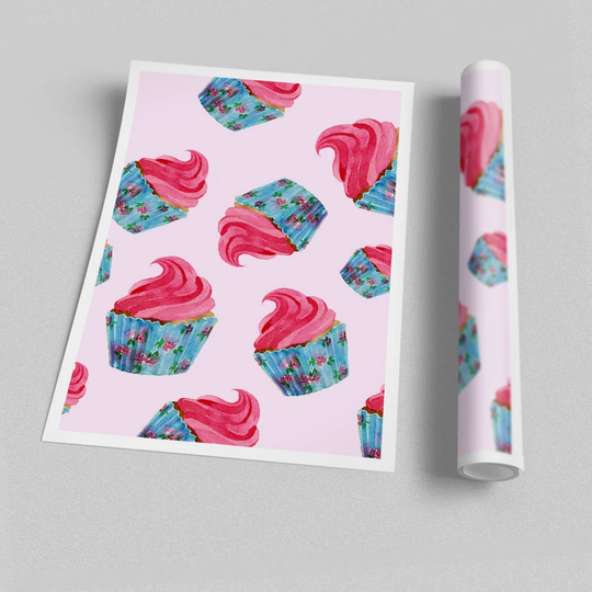 Cupcake 5 - Graphic Art Print on Paper