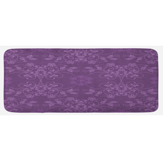 Madalynn Eggplant Arrangement Ornament Kitchen Mat