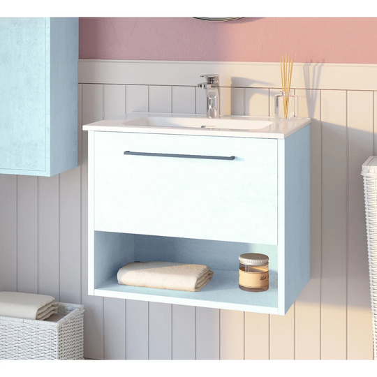 Chevi 600mm Wall Hung Single Vanity Unit