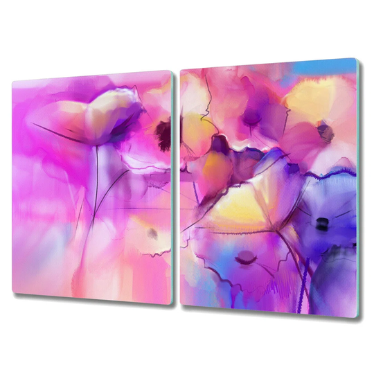 Mandar Abstract Colorful Flowers Chopping Board
