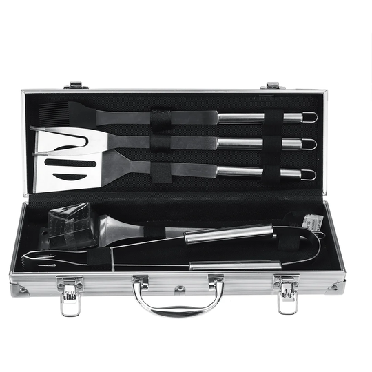 Nasim Stainless Steel Portable Case 6 Piece Barbecue Tool Set