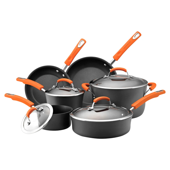 Rachael Ray 10 Piece Hard-Anodized Aluminium Non Stick Cookware Set