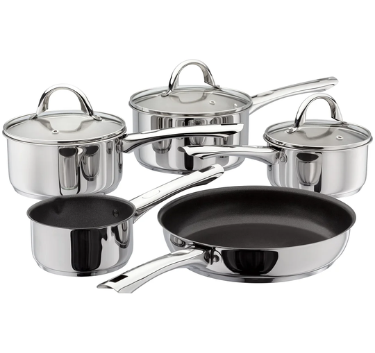 Belfry Kitchen Sloat 8 Pieces Stainless Steel (18/10) Non Stick Cookware Set