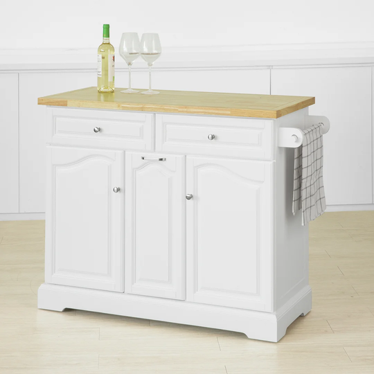 Puma Kitchen Trolley with Solid Wood Top