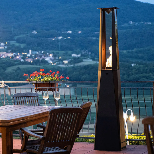 Hera 211Cm H Steel Wood Burning Outdoor Fireplace