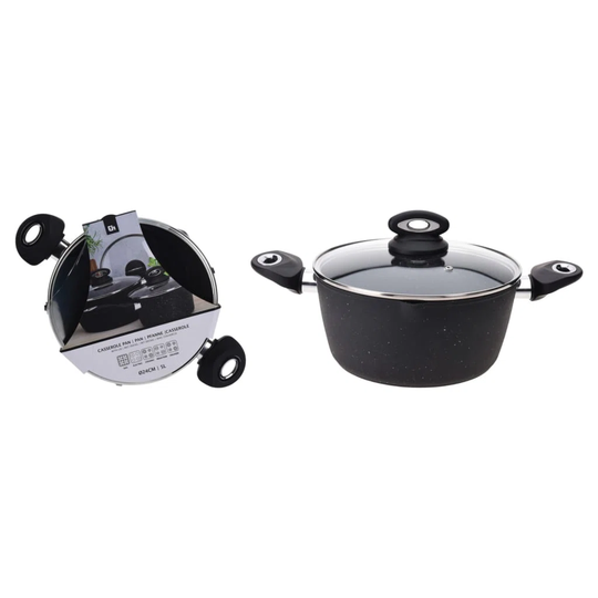 Excellent Houseware Casserole With Lid 24 Cm Forged Aluminium