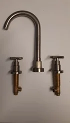 Kitchen Taps 3 TH Sink Mixer Brushed
