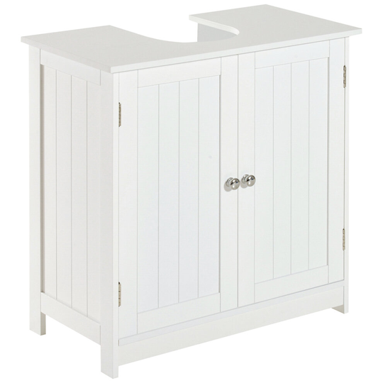 HOMCOM Basin Sink Vanity Cabinet Toilet Bathroom Shelf Door Storage