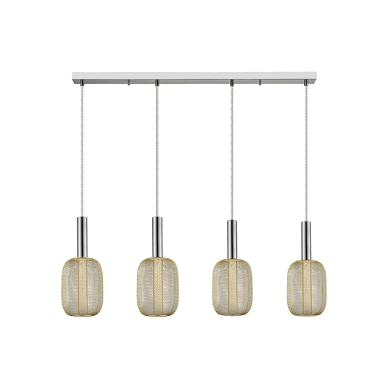 Mendota 4 - Light Kitchen Island Cylinder LED Pendant