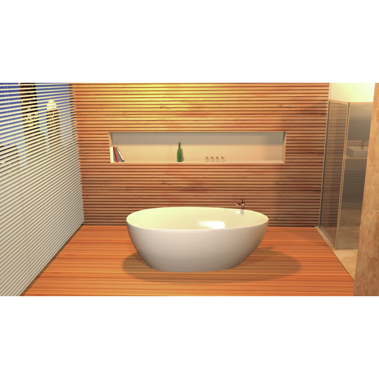 Eggy 1800 mm x 850 mm Freestanding Double Ended Bathtub