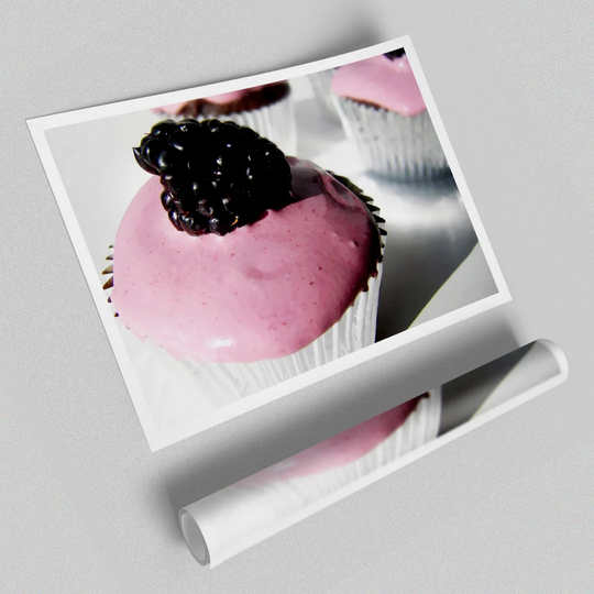 Blackberry Cupcake - Photograph Print on Paper