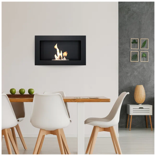 Wall-Mounted Ethanol Fireplace Golf 2 Black