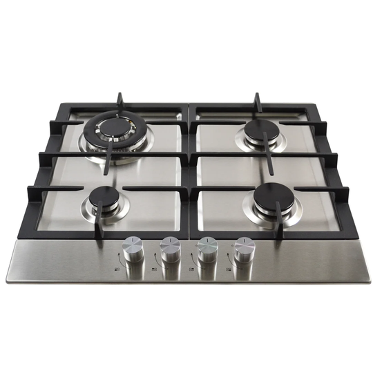 60cm 4 Zone Gas Hob Stainless Steel