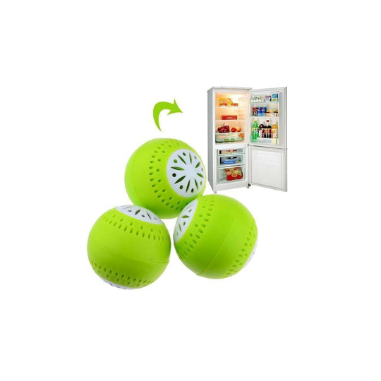 GEEZY 3 Pcs Eco-Friendly Fridge Balls Eliminates Odour Smell Removal Fresh Kitchen