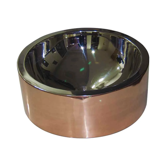 Giacchetto Orange Copper Handmade Circular Countertop Basin Bathroom Sink
