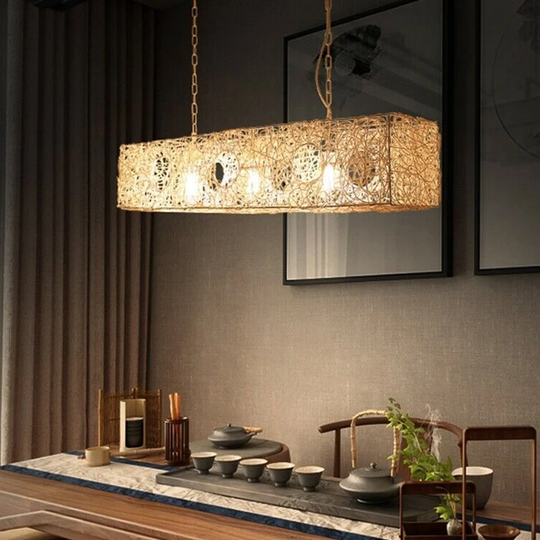 Carbonville 3 - Light Kitchen Island Linear Pendant